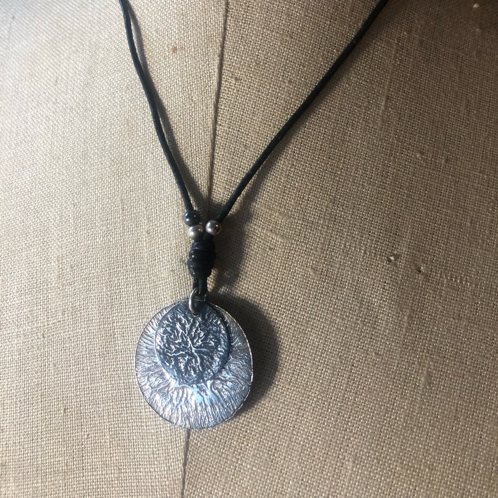 Silpada sterling silver leather necklace